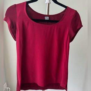 NYC designer Anni Kuan top with silk on the front and rayon on the back